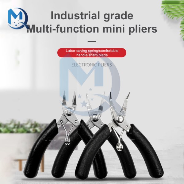 4 Inch Wire Stripper Model Pliers Mini Pliers Jewelry Pliers Stainless Steel Diagonal Toothless Curved Nose Needle-nose Pliers
