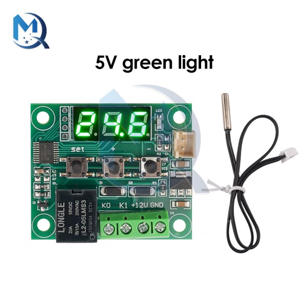 Digital Temperature Controller W1209 DC5V High-precision Temperature Control Probe NTC10K Relay Output LED Thermostat