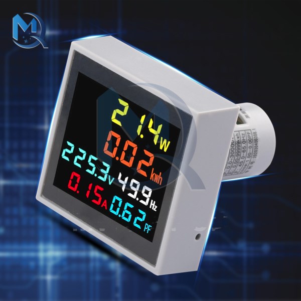 AC50-300V 100A Digital Multifunction Meter Voltage Current Power LCD Display Frequency Meter for Automation Equipment Tester