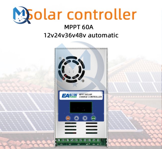 60A MPPT-6048 Solar Controller 12V24V36V48V Solar Charge and Discharge Controller Overcharge and Over Temperature Protection