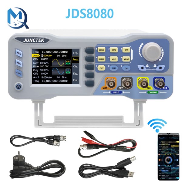 JUNCTEK JDS8060 8080 Function Arbitrary Waveform Generator Dual Channel Signal Source 275MSs 14bits Frequency Meter 60Mhz 80Mhz