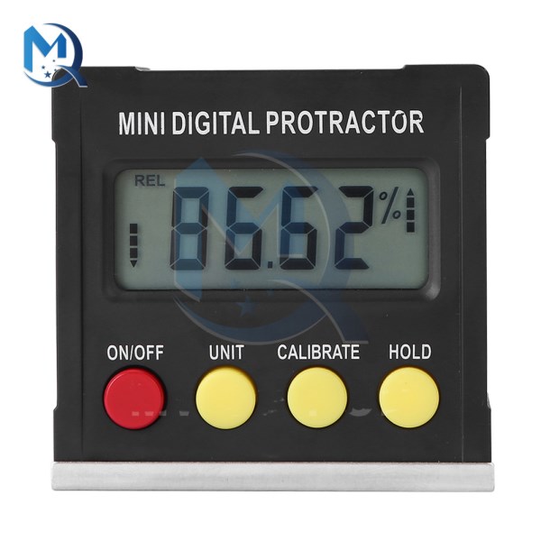 LCD Inclinometer Measuring Tools 360 Degree Mini Digital Protractor Inclinometer Electronic Level Box Magnetic Measuring Tool