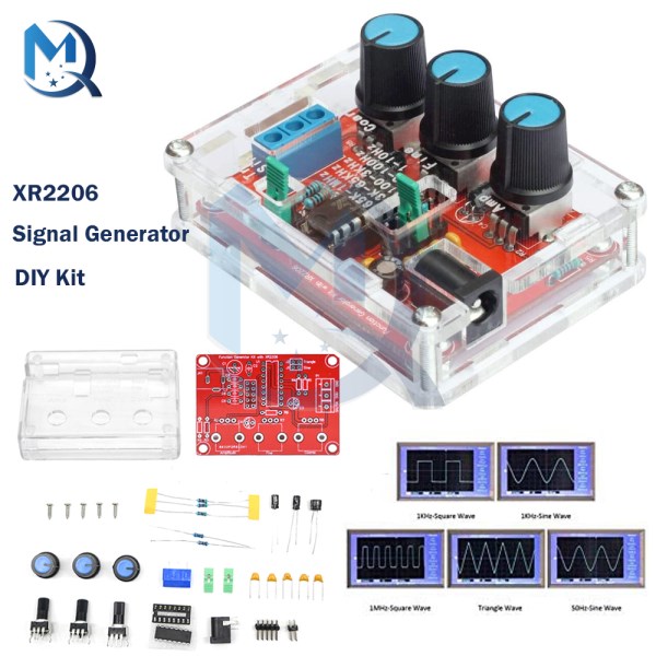 1Hz -1MHz XR2206 Function Signal Generator DIY Kit SineTriangleSquare Output Signal Generator Adjustable Frequency Amplitude
