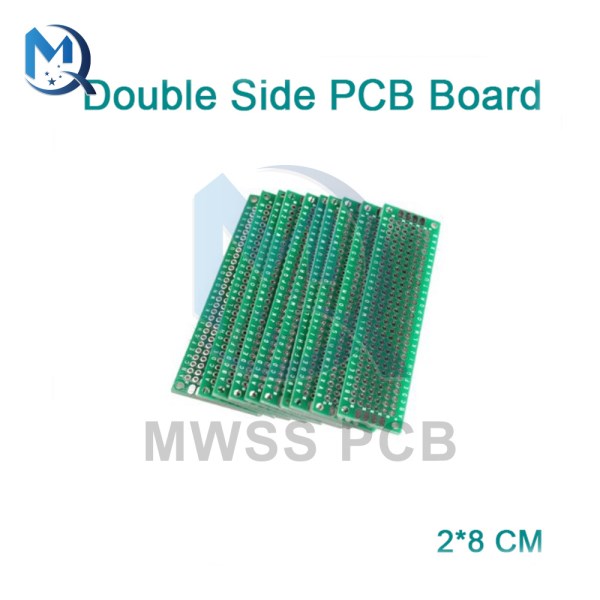 Double Sided Prototype PCB Breadboard 2x8 cm FR4 Glass Fiber 20x80 mm Diy Kit Tinned Universal Circuit Expansion Board Module