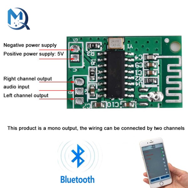 Ca-6928 Bluetooth Audio Module Led Power 3.3V-8V Audio Dual Digital Audio Amplifier Module Board