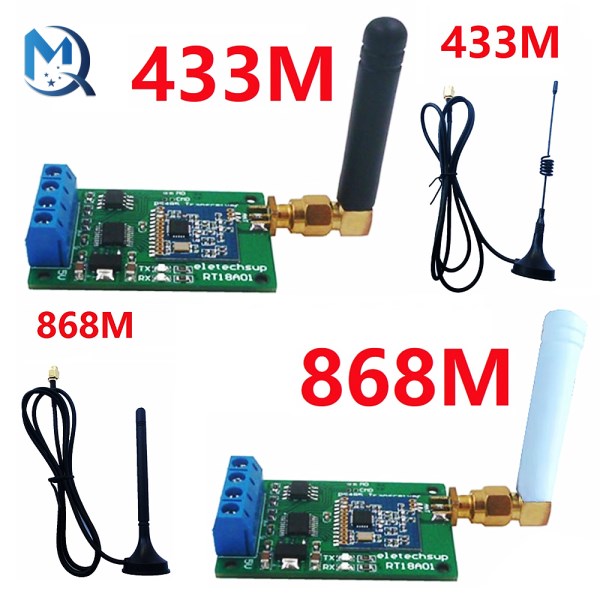 1Pcs RT18A01 RS485 Transceiver Wireless Repeater 485 Master-slave control 433M 868M FSK Uhf Module