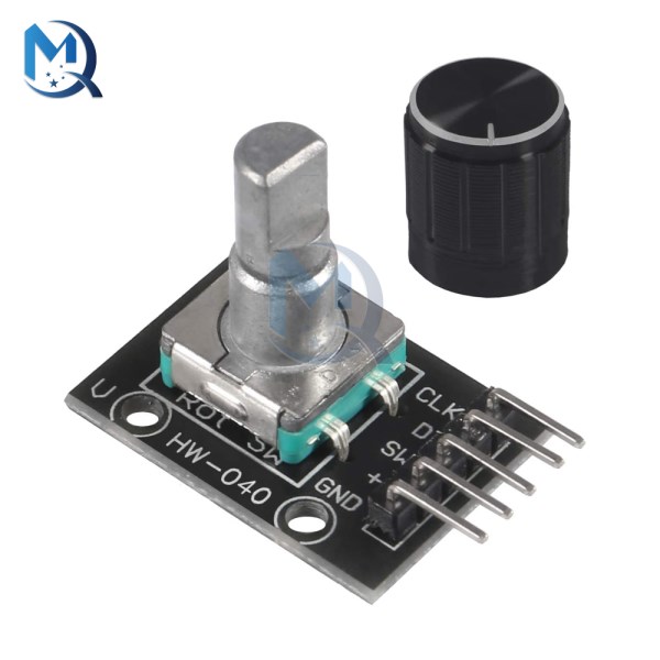 KY-040 360 Degrees Rotary Encoder Module Brick Sensor Switch Development Board with 15x17 mm Potentiometer Rotary Knob Cap