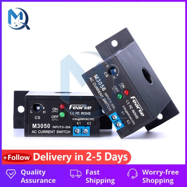 Smart Current Detection Switch 0.2-30A Induction Relay AC Linkage Device PLC Signal Over Limit Closed Ac Mutual Inductor