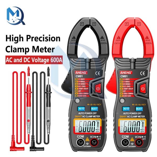 ANENG CM80 CM81 Digital Clamp Multimeter Meter 6000 Counts Professional True RMS ACDC Voltage Current Tester Hz Capacitance Ohm