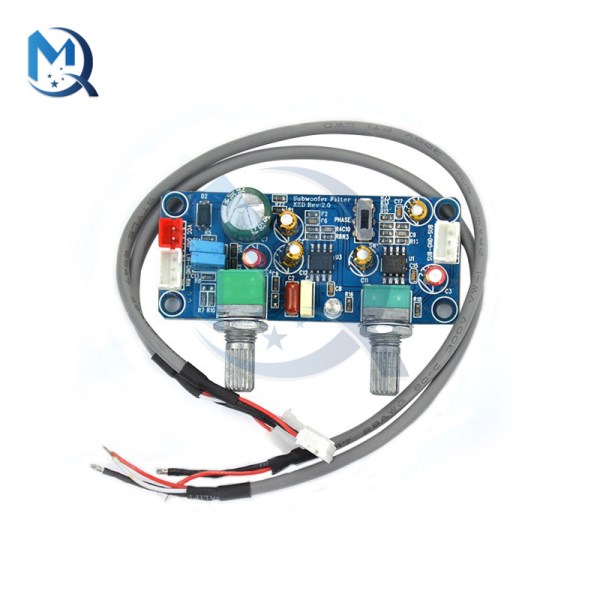 Low Pass Filter Bass Subwoofer Preamp Amplifier Board Single Power DC 9-32V Preamplifier With Bass Volume Adjustment