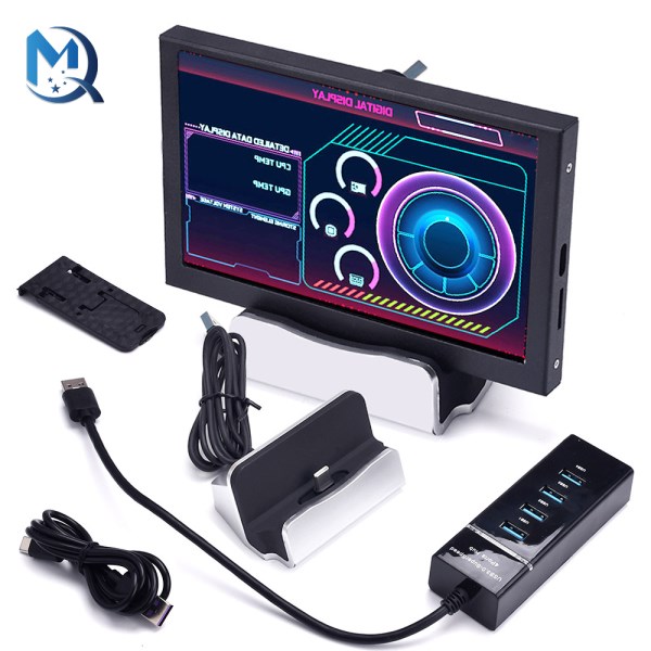 5 Inch IPS LCD Monitor Display AIDA64 USB Dynamic Display Sub-Screen Support vertical screen With Aluminum Case