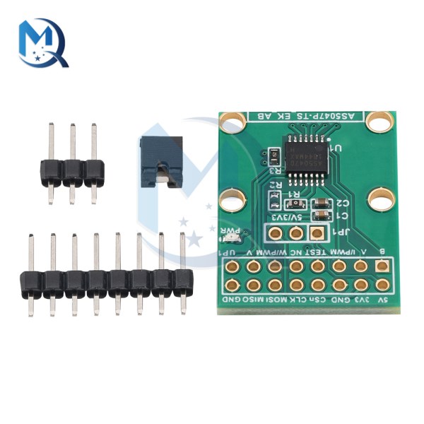 3.3V 5V Mini Encoder AS5047DAS5047P Magnetic Encoder Adapter Board SPI ABI Port Pulse Width Modulation for DIY Kit