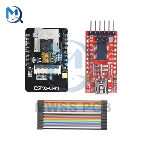 ESP32-CAM WiFi Bluetooth Module OV2640 2MP Camera Board FT232RL FTDI USB To TTL Seriall Converter 40 Pin Jumper Wire For Arduino