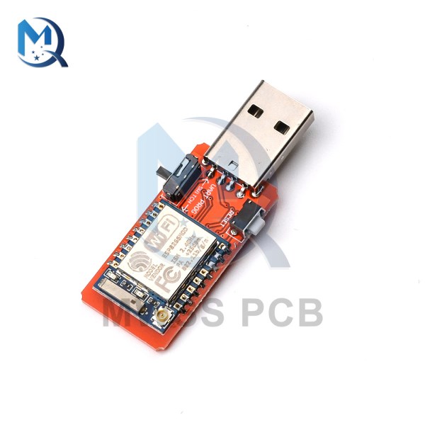 CH340G USB To ESP8266 ESP07 ESP-07 WiFi Wireless Module Converter Development Board Programmer UART Adapter 2.4GHz IPEX Antenna