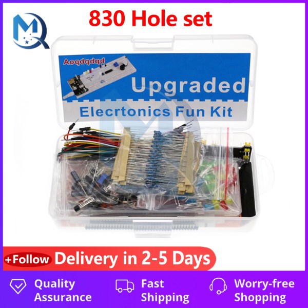 830 Hole Emakefun Diy Electronics Basic Starter Kit Breadboard,Jumper wires,Resistors,Buzzer for Arduino R3 Mega256