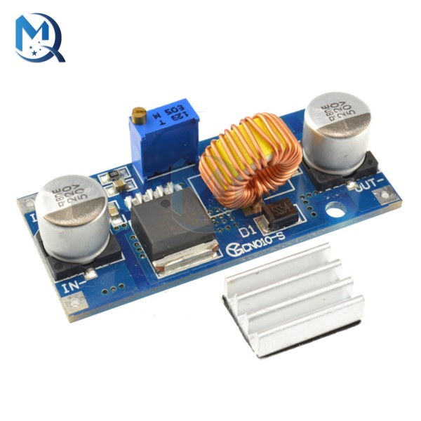 XL4015 Step-down Module with Heat Sink 5A DC-DC 4-38V to 1.25-36V 24V 12V 9V 5V Buck Adjustable Power Supply Charging Module