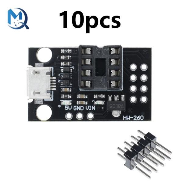 Pluggable ATTINY Development Board For ATtiny13AATtiny25ATtiny45ATtiny85 Programming Editor Micro Usb Power Connector