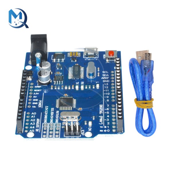 CH340 R3 Motherboard MEGA328P Micro USB Interface + Header Wiring for Arduino USB CABLE ATMEGA328P-AU Development board