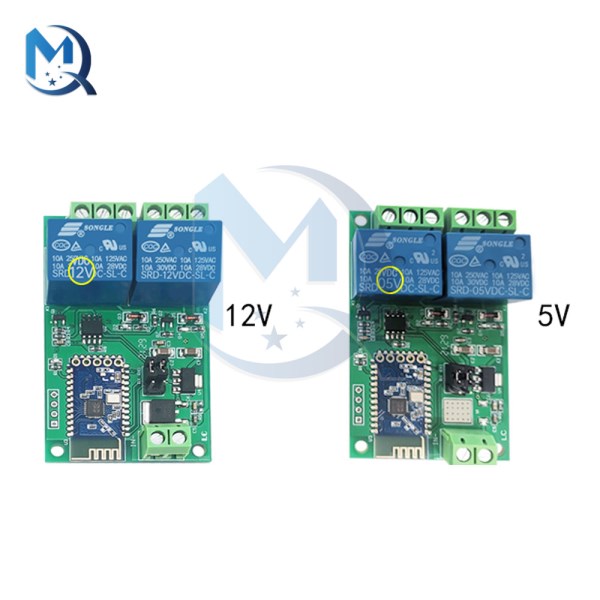 5V12V 2 Channel Bluetooth Relay Switch Module BT Relay Control APP Remote Switch SPP-C Serial Port Slave Module