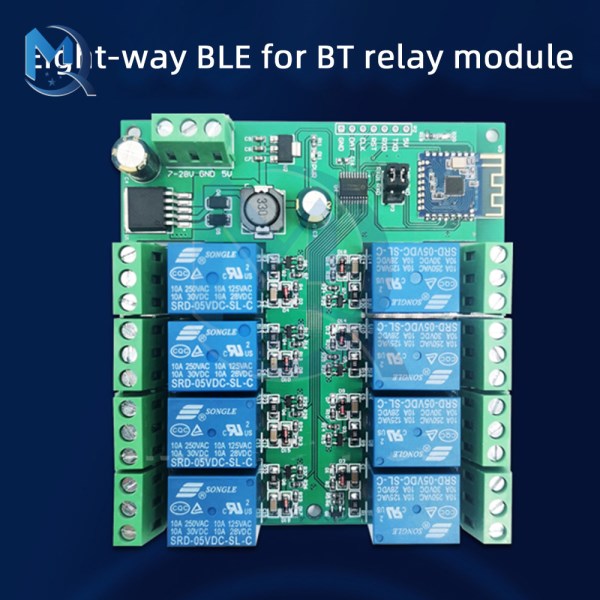 8 Channel BLE Relay Module Onboard JDY-23 UART Debugging Interface With Diode Effusion Protection 8CH Relay Board