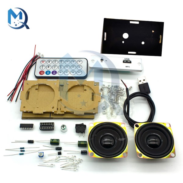 DC 4.2-5V Black Bluetooth Speaker DIY Kit 3W+3W 2 Channels Speaker Production Assembly Electronic Welding Teaching Practice Kit