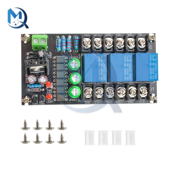 DC AC 12V-16V Class D Digital Power Amplifier 2.1 Channel Speaker Delay and DC Protection Function Board Digital Power Amplifier