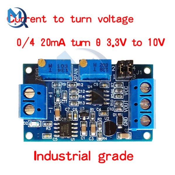 0-20mA 4 -20mA to 0-3.3V 0-5V 0-10V Current To Voltage Module Power Supply Voltage Transmitter Signal Converter Board
