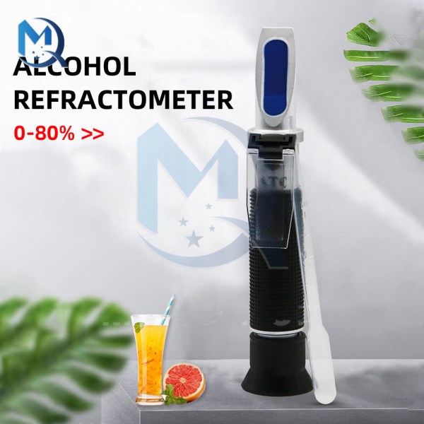 0-80% Handheld Alcohol Refractometer Density Meter Alcohol Concentration Meter Durable Hydrometer Spirits Tester