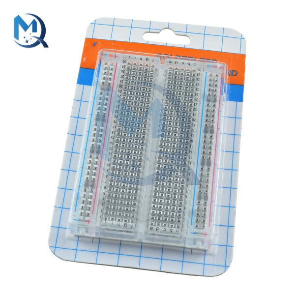 400 Tie Points Solderless Breadboard Transparent Crystal PCB Universal Test Circuit Protoboard for Arduino Experiment