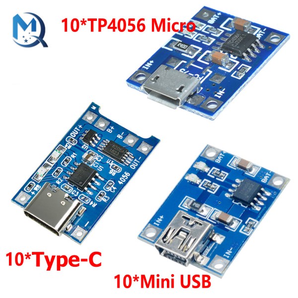 Micro Type-C Mini USB 5V 1A Micro USB 18650 typec Lithium Battery Charging Board Charger Module+Protection Dual Functions TP4056