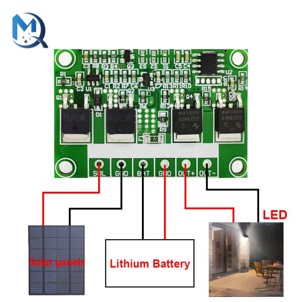 Automatic Solar Lithium Battery Charger Controller Light Module Night Light LED Lamp Control Switch Panel Battery Charger Board