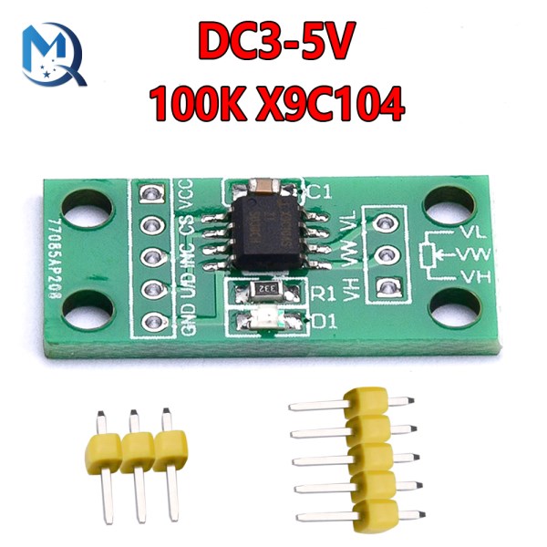 X9C104 Digital Potentiometer Module 100K 100th Order Digital Potentiometer Circuit High-Precision Module DC3-5V