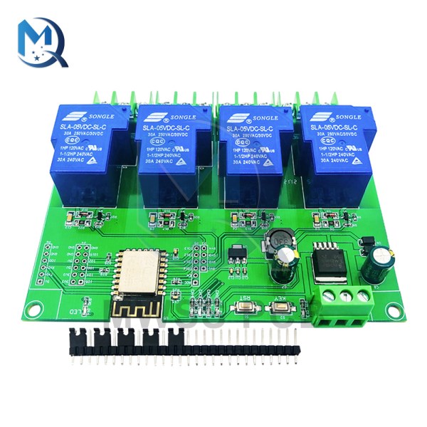 DC 7V 28V ESP8266 4 Channel WIFI Relay Module 30A ESP-12F Development Board Power Remote Control Switch Smart Home For Arduino