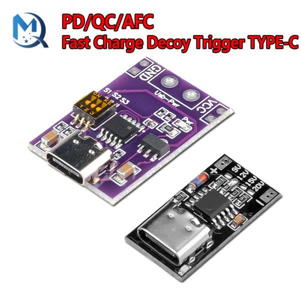 Type-C QC AFC PD2.0 PD3.0 to DC Spoof Scam Fast Charge Trigger Polling Detector USB-PD Notebook Power Supply Change Board Module