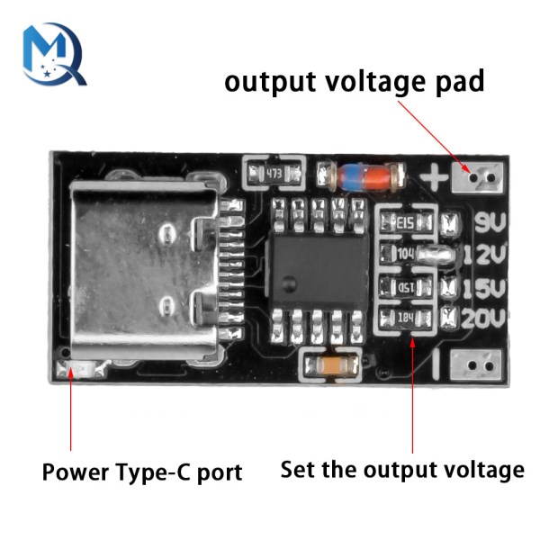 1Pcs PDQC Decoy Board Fast Charge USB Boost Module Type-c Power Supply Change Module PD3.02.0 PPSQC4+ QC3.02.0 FCP AFC