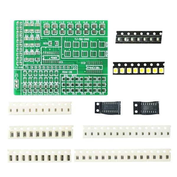 Diy kit 15 color light controller kit 1801 SMD component welding practice board parts electronic production kit