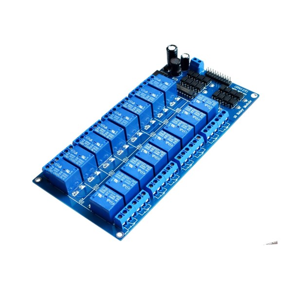 12V 5V 16 Channel Relay Module Interface Board For Arduino PIC ARM DSP PLC With Optocoupler Protection LM2576 Power