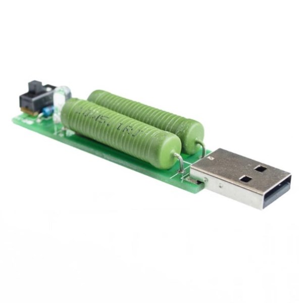 1pcs USB mini discharge load resistor 2A1A With switch 1A Green led, 2A Red led