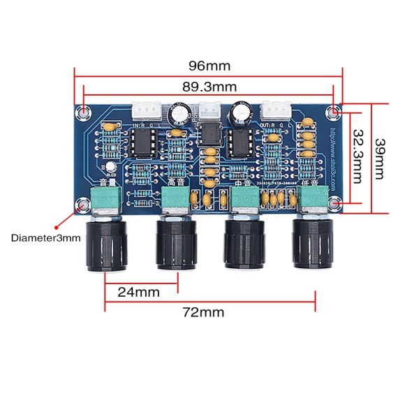 XH-A901 NE5532 Tone Board preamp Pre-amp With treble bass volume adjustment pre-amplifier Tone Controller For amplifier Board