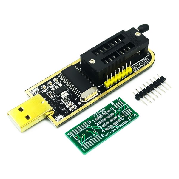 CH341A 24 25 Series EEPROM Flash BIOS USB Programmer Module + SOIC8 SOP8 Test Clip For EEPROM 93CXX 25CXX 24CXX