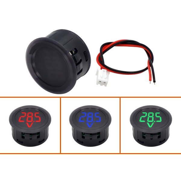 DC 4-100V LED Digital Display Circular Two-wire Voltmeter DC Digital Voltmeter Head Display Reverse Connection Protection