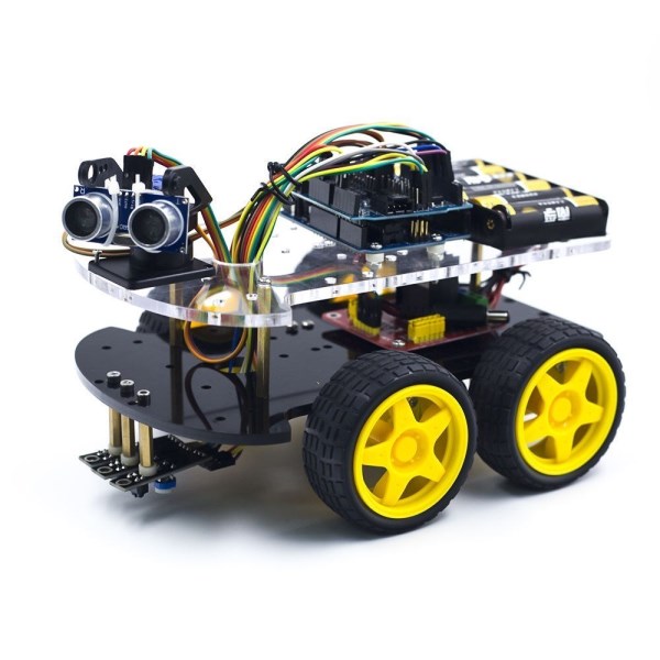 Avoidance tracking Motor Smart Robot Car Chassis Kit Speed Encoder Battery 4WD Ultrasonic module For Arduino