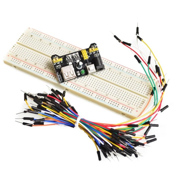 MB102 Breadboard power module+MB-102 830 points Solderless Prototype Bread board kit +65 Flexible jumper wires