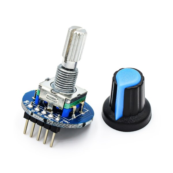Rotary Encoder Module Brick Sensor Development Round Audio Rotating Potentiometer Knob Cap EC11 for Arduino