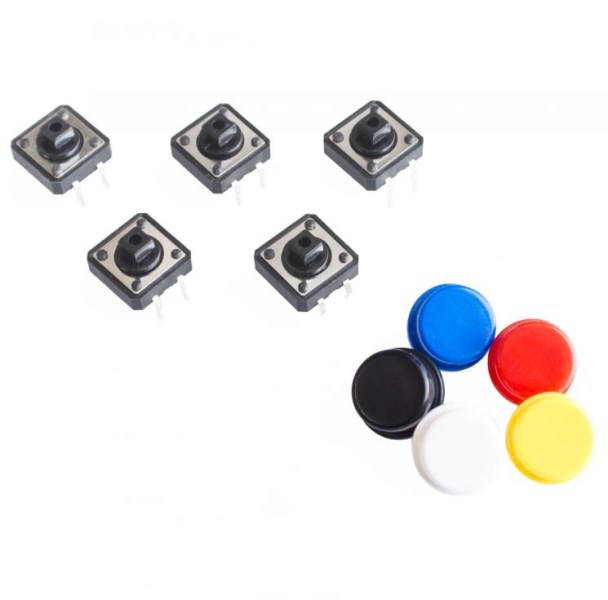 20SETSLOT 12X12MM Big key module Big button module Light touch switch module with hat High level output for arduino usb