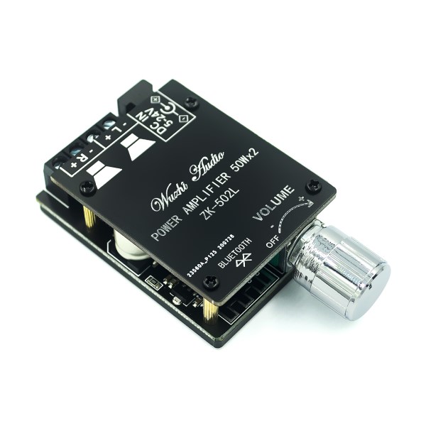 ZK-502L MINI Bluetooth 5.0 DC 5-24V Wireless Audio Digital Power amplifier Stereo board 50Wx2 Bluetooth Amp Amplificador