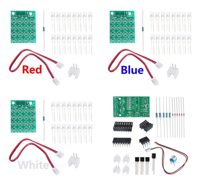 CD4017 + ne555 Strobe module electronics production suite DIY Kits electronic diy Learning suite