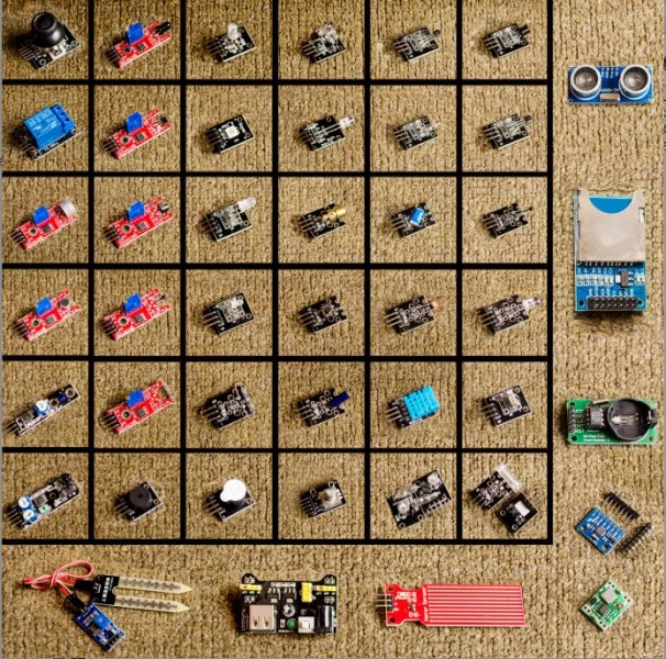 For arduino 45 in 1 Sensors Modules Starter Kit better than 37in1 sensor kit 37 in 1 Sensor Kit For?UNO R3 MEGA2560