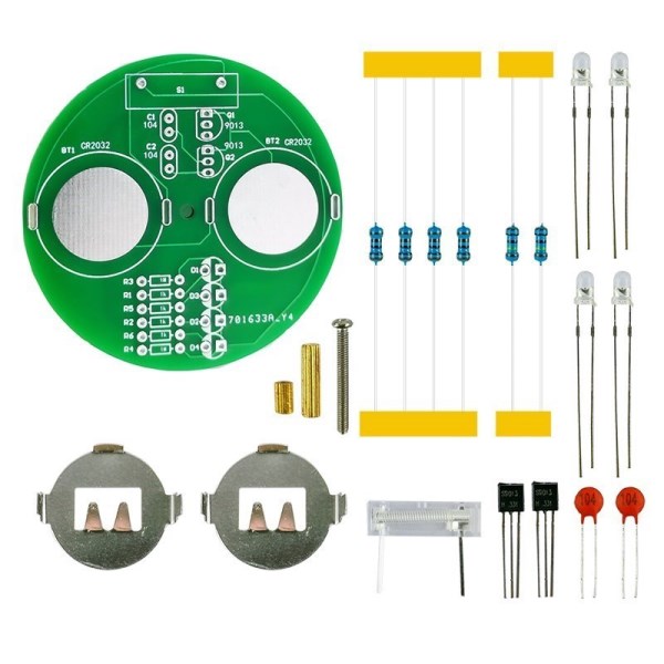Diy Electronic Kit LED Gyro DIY Welding Kit Rotating Lantern Inline Components Diy Electronic Sodering Project(without Battery)