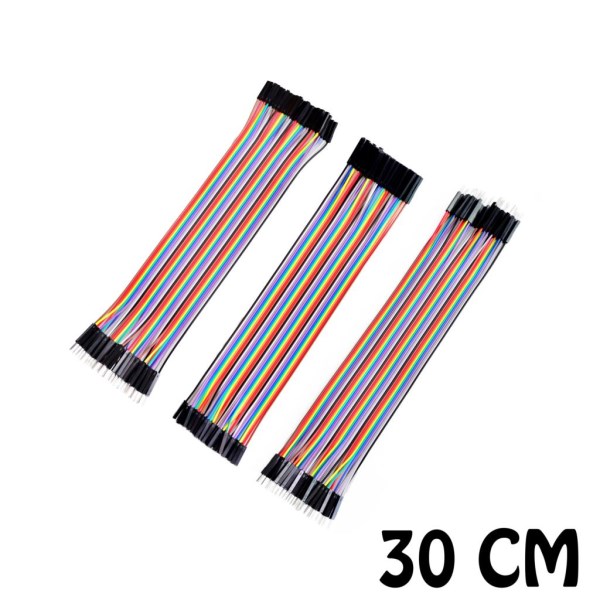 120pcs 30cm male to male + male to female and female to female DuPont cable line Jumper Connector Breadboard For Arduino kit